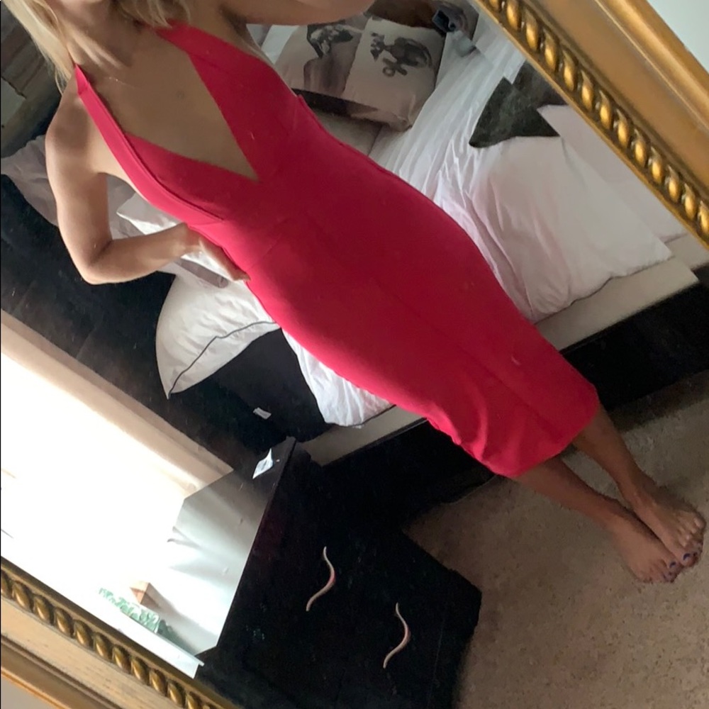 HOT pink. Bandage dress. Show stopper!
